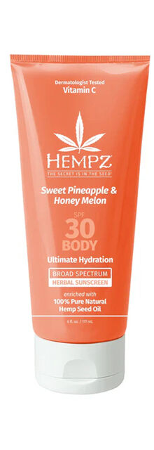 Hempz Sweet Pineapple & Honey Melon Herbal Body Sunscreen SPF 30 Hempz Sweet Pineapple & Honey Melon Herbal Body Sunscreen SPF 30
